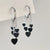 Black LOVE Heart Tassel Earrings thumbnail