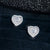 Heart Shape Zircon Inlaid Design Copper Earrings thumbnail